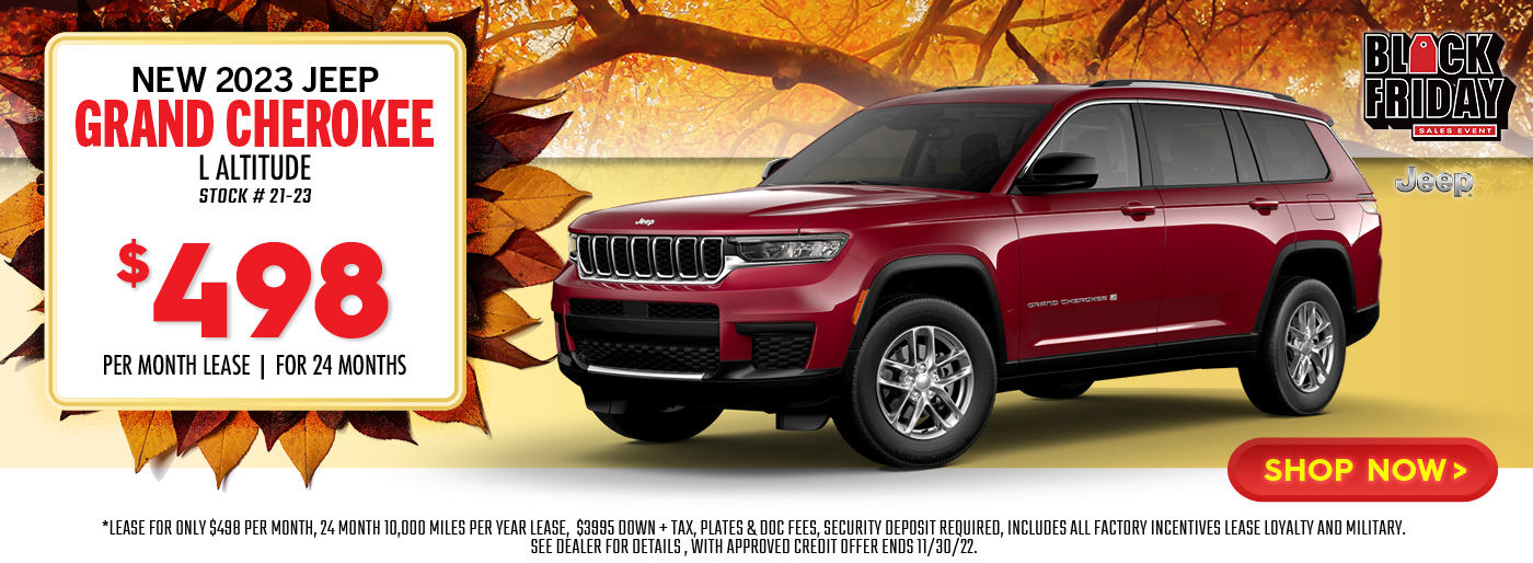 Lease a  new 2023 Jeep Grand Cherokee L Altitude - $498 x 24 Months